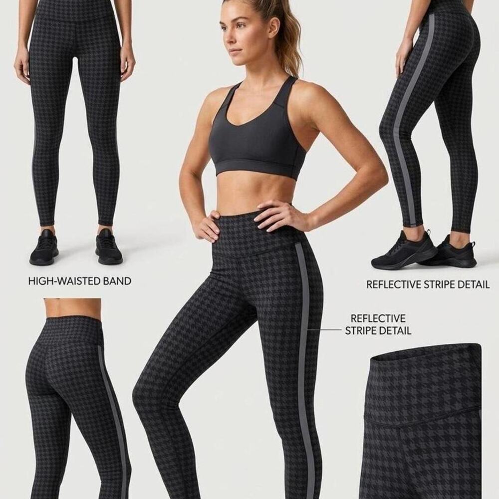 Alo yoga black houndstooth print